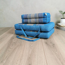 Load image into Gallery viewer, Thai kapok cushion Foldable Meditation Cushion + Seating Block Set
