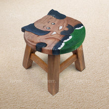 Load image into Gallery viewer, Kids Wooden Stool Elephant Children Chair Toddler Step Stool.
