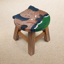 Load image into Gallery viewer, Children&#39;s Wooden Stool ELEPHANT Themed Chair Toddlers Step sitting Stool
