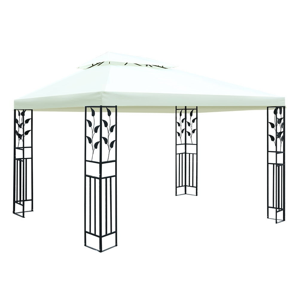 Instahut Gazebo 4x3m Marquee Outdoor Party Wedding Gazebos Tent Iron Art