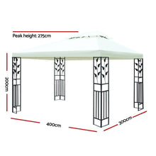 Load image into Gallery viewer, Instahut Gazebo 4x3m Marquee Outdoor Party Wedding Gazebos Tent Iron Art
