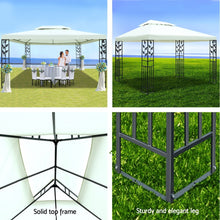 Load image into Gallery viewer, Instahut Gazebo 4x3m Marquee Outdoor Party Wedding Gazebos Tent Iron Art
