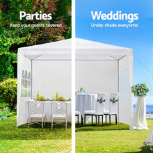 Load image into Gallery viewer, Instahut Gazebo 3x3m Outdoor Marquee Side Wall Party Wedding Tent Camping White 4 Panel
