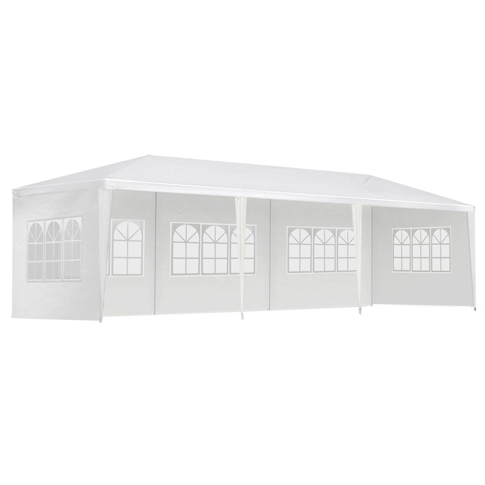 Instahut Gazebo 3x9m Outdoor Marquee side Wall Gazebos Tent Canopy Camping White 5 Panel