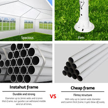 Load image into Gallery viewer, Instahut Gazebo 3x9m Outdoor Marquee side Wall Gazebos Tent Canopy Camping White 5 Panel
