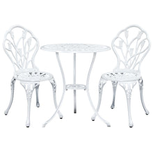 Load image into Gallery viewer, Gardeon 3PC Outdoor Setting Cast Aluminium Bistro Table Chair Patio White
