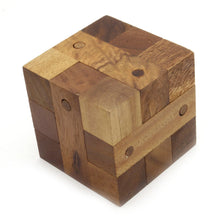 Load image into Gallery viewer, The ancient Key wooden brain teaser Locking challenge puzzle
