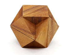 Load image into Gallery viewer, Wooden brain teaser 2 puzzles handmade-barrel and star bundle
