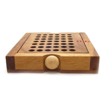 Load image into Gallery viewer, 4 IN A ROW GAME Connect four board game with marbles-ready for travel.
