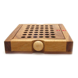 4 IN A ROW GAME Connect four board game with marbles-ready for travel.