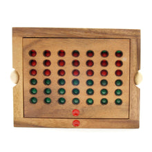 Load image into Gallery viewer, 4 IN A ROW GAME Connect four board game with marbles-ready for travel.
