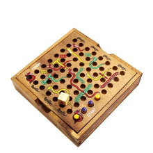 Load image into Gallery viewer, Snakes and Ladders - wooden board game, family game for kids, table game
