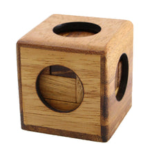 Load image into Gallery viewer, 3 individual brainteaser wooden puzzles in a gift wooden box
