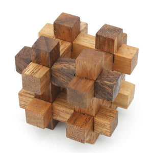 Brainteaser wood puzzle gift set of 9 mechanical puzzles in a beautiful presentation box.