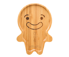 Load image into Gallery viewer, Toddlers mealtime Plate 100% sustainable bamboo Gingy the Gingerbread Man
