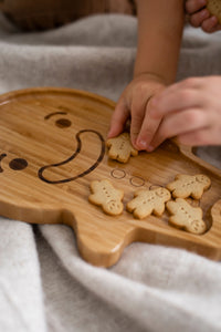 Toddlers mealtime Plate 100% sustainable bamboo Gingy the Gingerbread Man