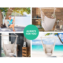 Load image into Gallery viewer, Gardeon Hammock Swing Chair - Cream
