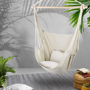 Gardeon Hammock Swing Chair - Cream