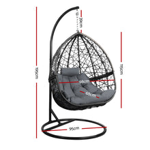 Load image into Gallery viewer, Gardeon Outdoor Hanging Swing Chair - Black
