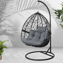 Load image into Gallery viewer, Gardeon Outdoor Hanging Swing Chair - Black
