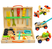 Load image into Gallery viewer, Pretend play tool carpenter set in carry case-kids play
