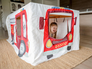 Fire Truck & Station Table Tent