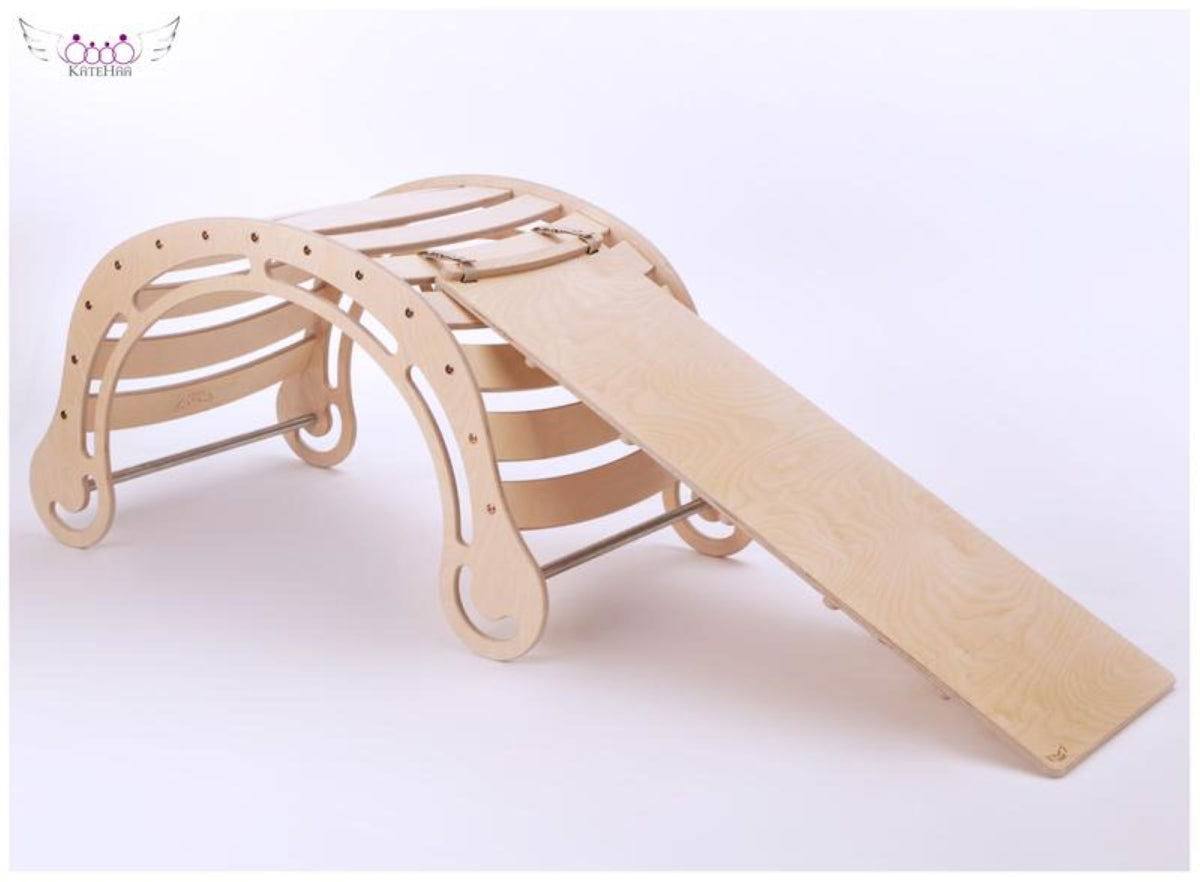 XXL JUMBO Natural Rocker Montessori Swing Rocker with climbing RAMP ...