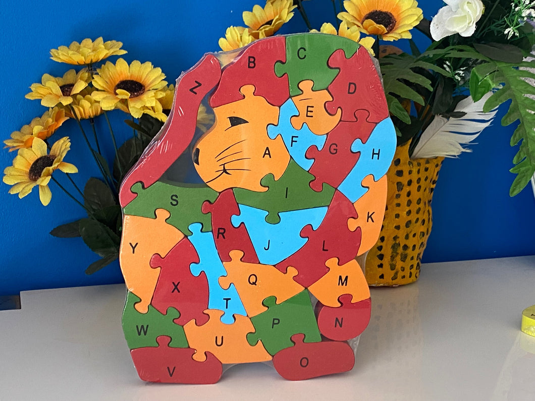 Wooden animal puzzle -Lion