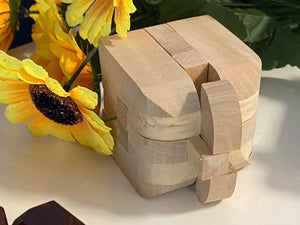 Brainteaser puzzle bundle set of 4 puzzles, wood handmade-save 60% on individual costs