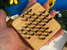 Load image into Gallery viewer, SOLITAIRE mini travel kit wood BRAINTEASER PUZZLE 10X10CM.
