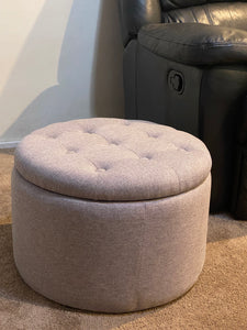 Cooper Storage Ottoman 50x50x40cm light Grey