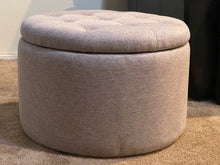 Load image into Gallery viewer, Cooper Storage Ottoman 50x50x40cm light Grey
