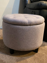 Load image into Gallery viewer, Cooper Storage Ottoman 50x50x40cm light Grey
