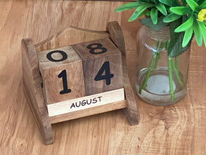 Wooden Desk Calendar-Retro vintage wall calendar