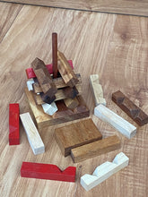 Load image into Gallery viewer, Wooden stacking brainteaser puzzle
