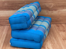 Load image into Gallery viewer, Thai kapok cushion3-Fold Zafu Meditation Cushion Set Blue Medium Size
