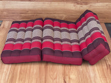 Load image into Gallery viewer, Thai kapok cushion2-Fold Meditation Cushion Yoga Mat RedEle.
