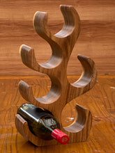 Load image into Gallery viewer, Wine Rack Carved Wood 6 bottle Wine Storage-Acacia Wood handcrafted
