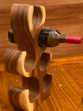 Load image into Gallery viewer, Wine Rack Carved Wood 6 bottle Wine Storage-Acacia Wood handcrafted
