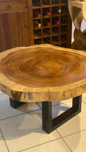 Load image into Gallery viewer, Coffee Table, wood large 95cm diameter, 9 cm thick uniquely designed by nature Table 16
