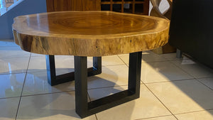 Coffee Table, wood large 95cm diameter, 9 cm thick uniquely designed by nature Table 16