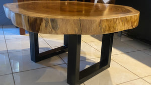 Coffee Table, wood large 95cm diameter, 9 cm thick uniquely designed by nature Table 16