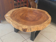 Load image into Gallery viewer, Coffee Table, wood large 95cm diameter, 9 cm thick uniquely designed by nature Table 16
