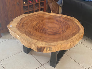 Coffee Table, wood large 95cm diameter, 9 cm thick uniquely designed by nature Table 16