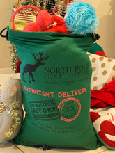 Load image into Gallery viewer, Christmas Santa Gift Sacks Stockings Large Canvas  50 cm x 70 cm Kids Gift Bag
