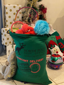 Christmas Santa Gift Sacks Stockings Large Canvas  50 cm x 70 cm Kids Gift Bag