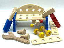 Load image into Gallery viewer, Toddlers Wooden tool bench.

