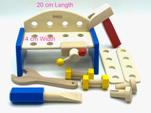 Load image into Gallery viewer, Toddlers Wooden tool bench.
