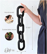 Load image into Gallery viewer, Black Wooden Chain 5-Link
