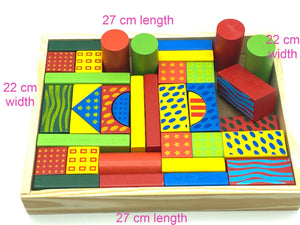 Kids Wooden Blocks 40 pcs- Rec. Age: 24 months+